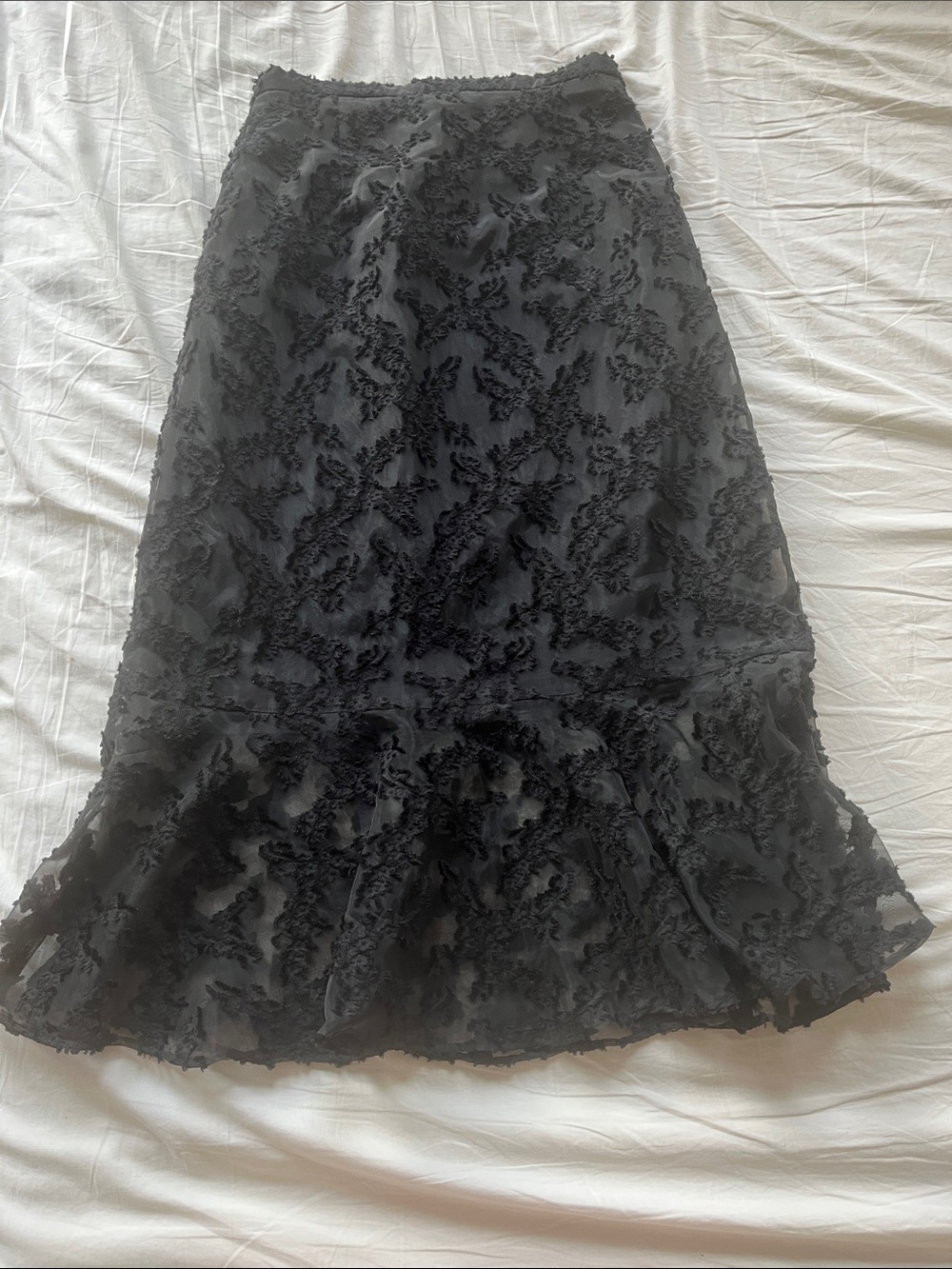 Samuji black flocked skirt, size 36